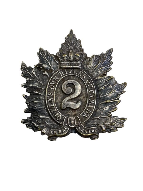 Canadian Queens Own Rifles Officers Shako Cap Badge