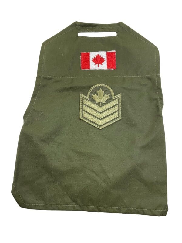 Canadian Forces OD Green Sergeant Brassard Armband with Red Flag