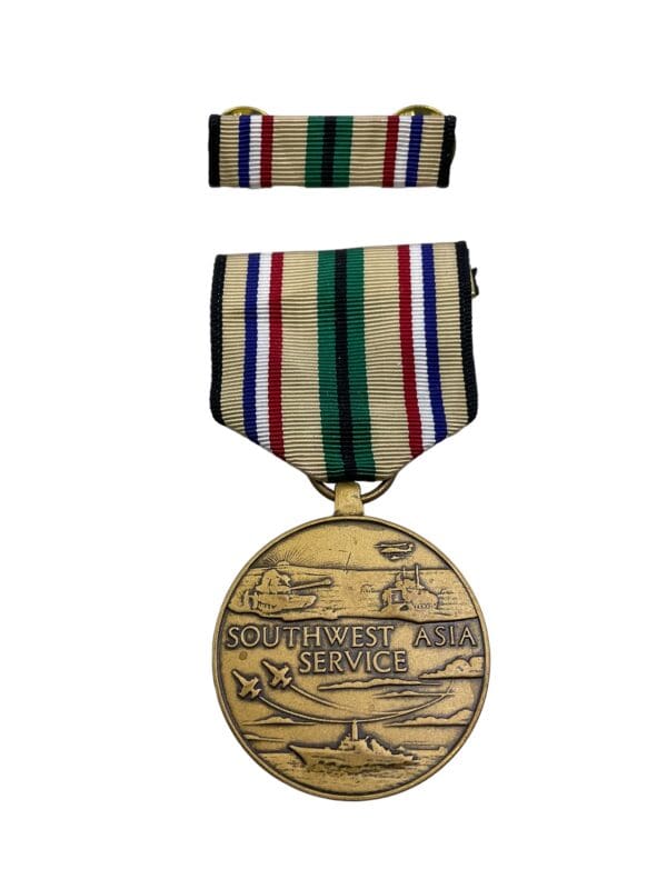 US Southwest Asia Service Medal Full Size with Ribbon Bar