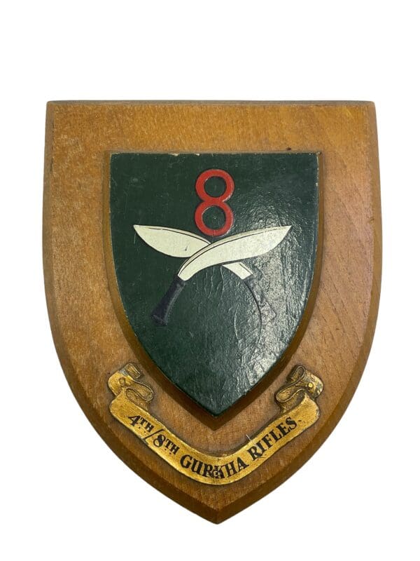 British 4th 8th Gurkha Rifles Regiment Plaque