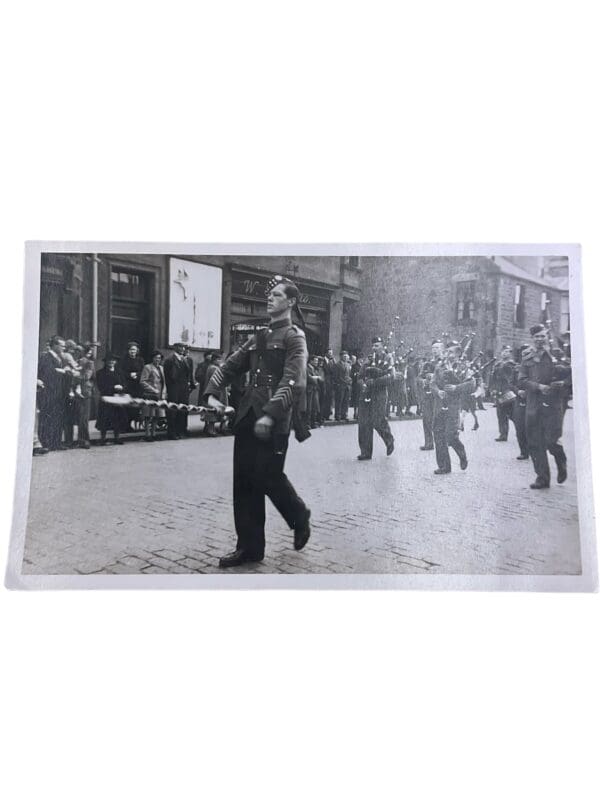 WW2 Canadian Highland Regiment Pipe Band Photograph