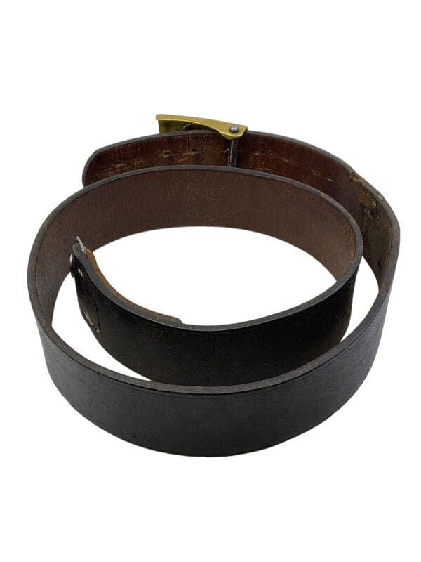 WW2 German SA Leather Belt With Brass Buckle 1940 Dated Named 60cm