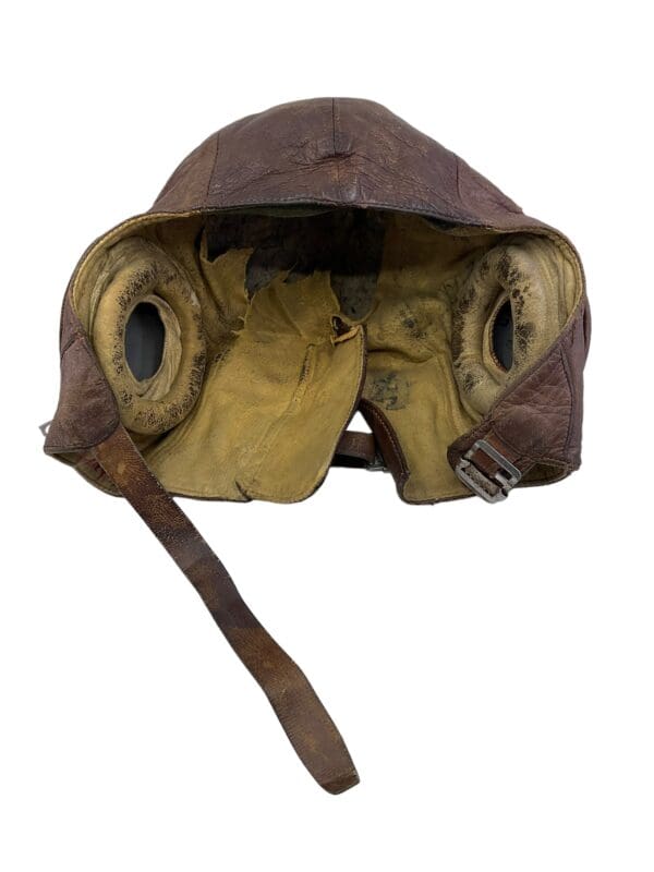 WW2 Canadian RCAF Type B Leather Flying Helmet Named - Image 3