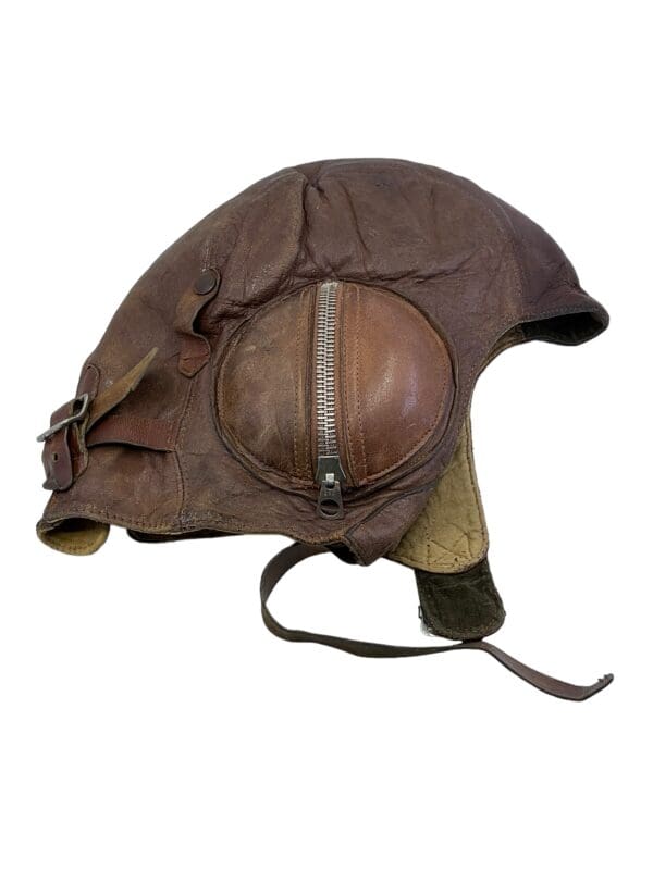 WW2 Canadian RCAF Type B Leather Flying Helmet Named