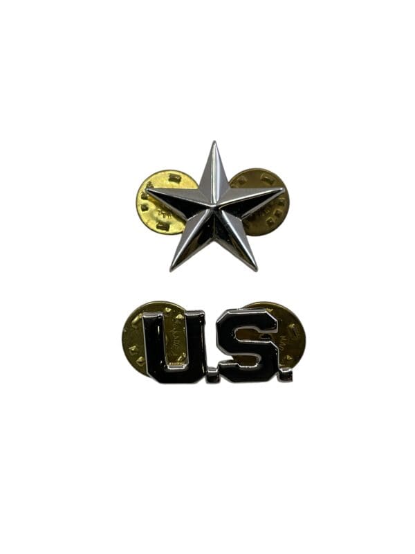 US Army One Star General Rank Badges Unissued Collar Insignia