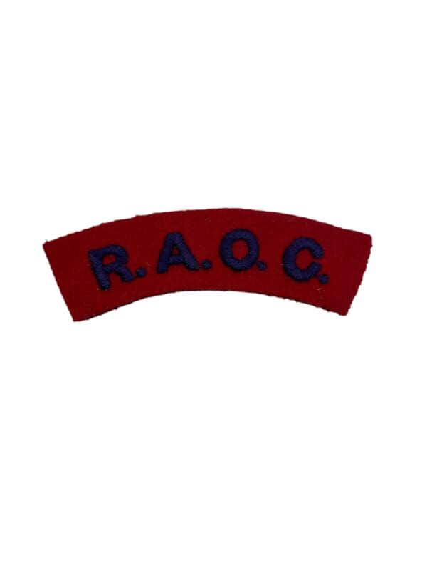 British RAOC Royal Army Ordnance Corps Shoulder Title Insignia Single