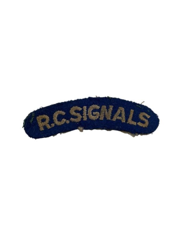 WW2 Royal Canadian Signals Shoulder Title Insignia Single