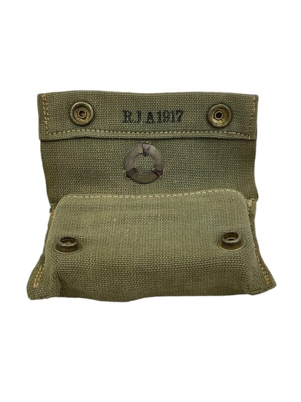 WW1 US AEF First Aid Pouch Unit Marked With First Aid Packet Dated 1917 - Image 7