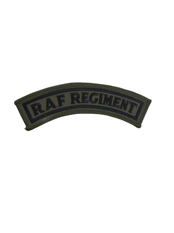 British OD Green RAF Regiment Shoulder Title Insignia Single