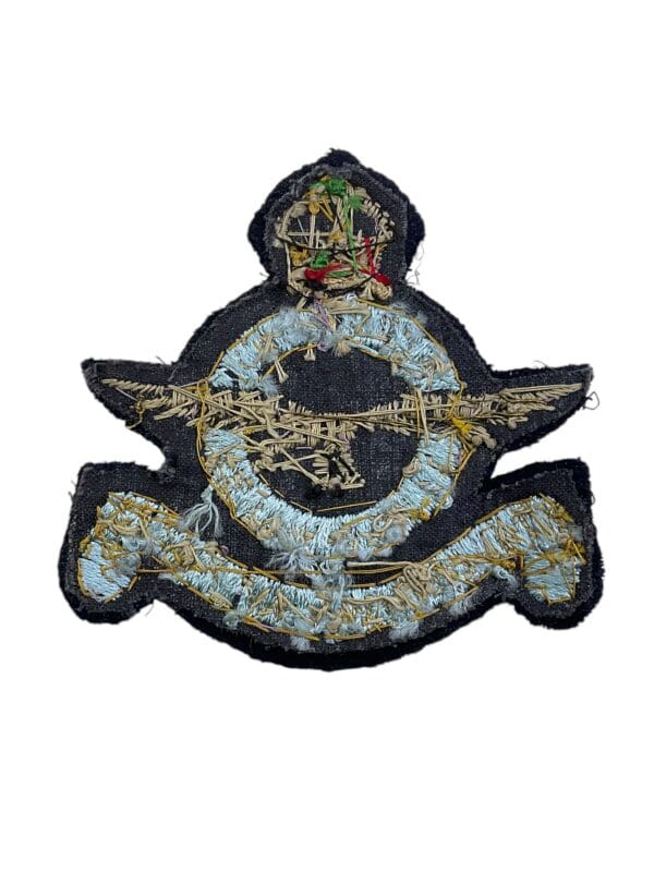 WW2 Canadian RCAF Bullion Wire Blazer Crest Patch