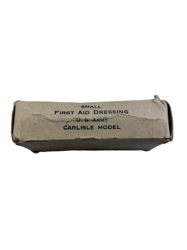 WW2 US Army Carlisle Small First Aid Dressing Cardboard With Contents - Image 3