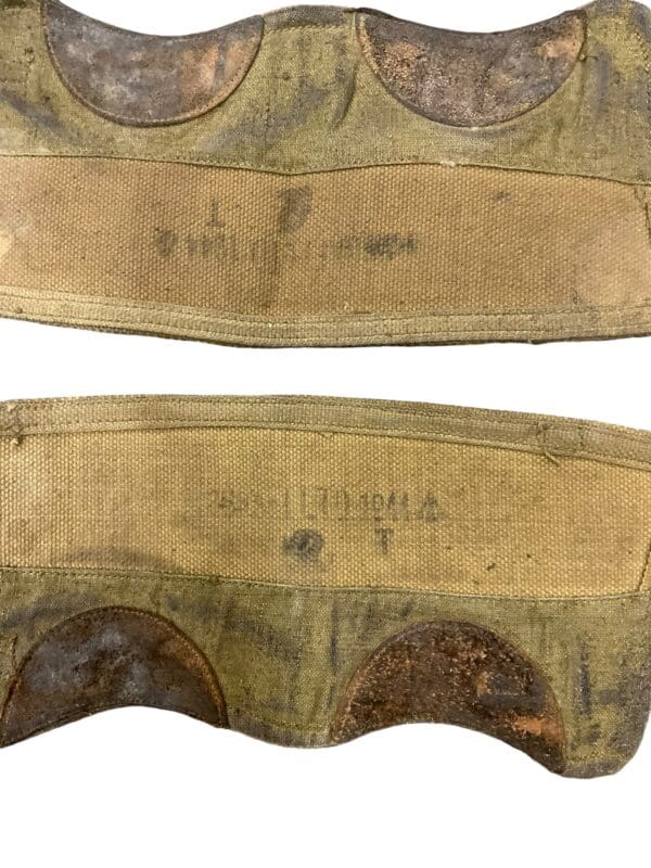 WW2 British Blancoed Rifle Regiment Spats Size 2 Dated 1944 - Image 4