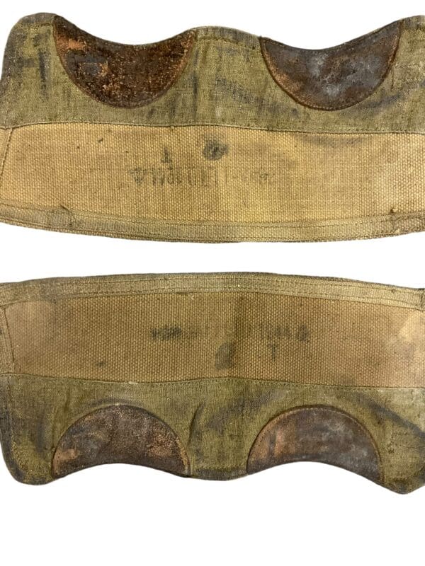 WW2 British Blancoed Rifle Regiment Spats Size 2 Dated 1944 - Image 3