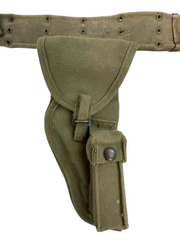 Canadian Army Korean War 51 Pattern High Power Holster and Web Belt - Image 4