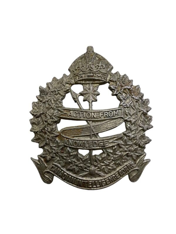 WW2 Canadian Intelligence Corps Cap Badge