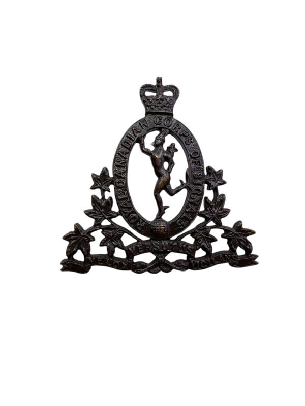 Canadian RCCS Corps of Signals Bronze Officers Cap Badge