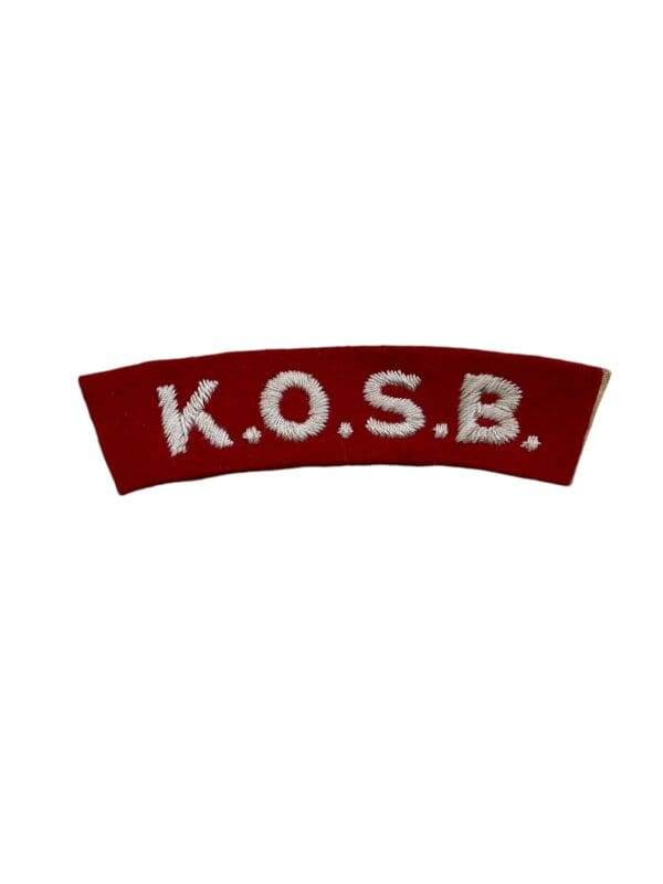 British KOSB Kings Own Scottish Borderers Shoulder Title Insignia Single