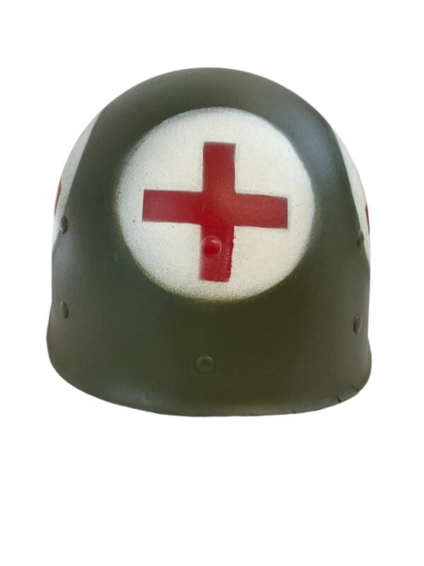 WW2 US Army Helmet Liner M.S.A With Early Flat Green Buckle Strap Outside REPAINTED - Image 7