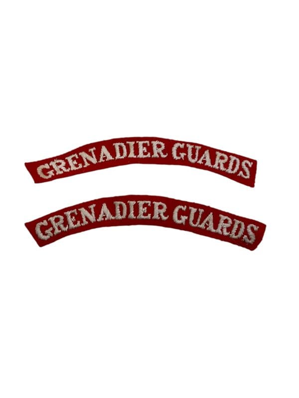 WW2 British Grenadier Guards Shoulder Title Insignia Pair