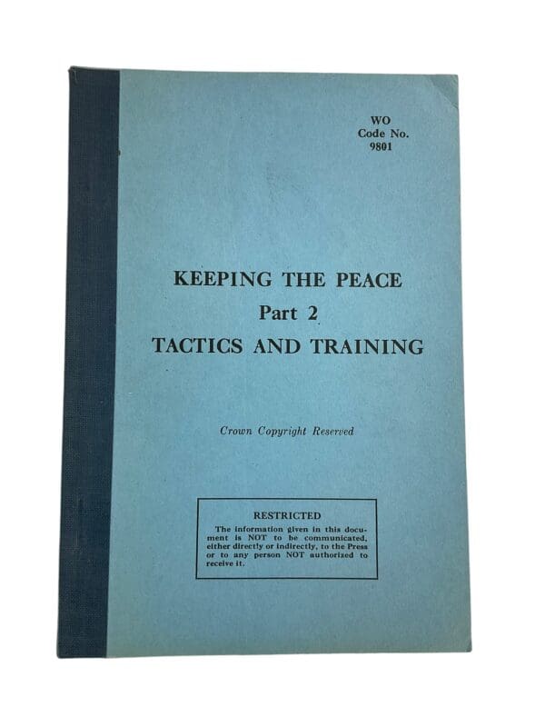 Canadian Forces British Keeping The Peace Part 2 1963 Training Manual