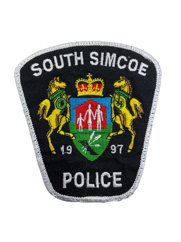 Canadian South Simcoe Ontario Police White Border Patch