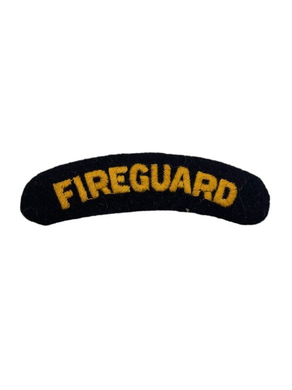 WW2 British Civil Defence Fireguard Shoulder Title Insignia Single