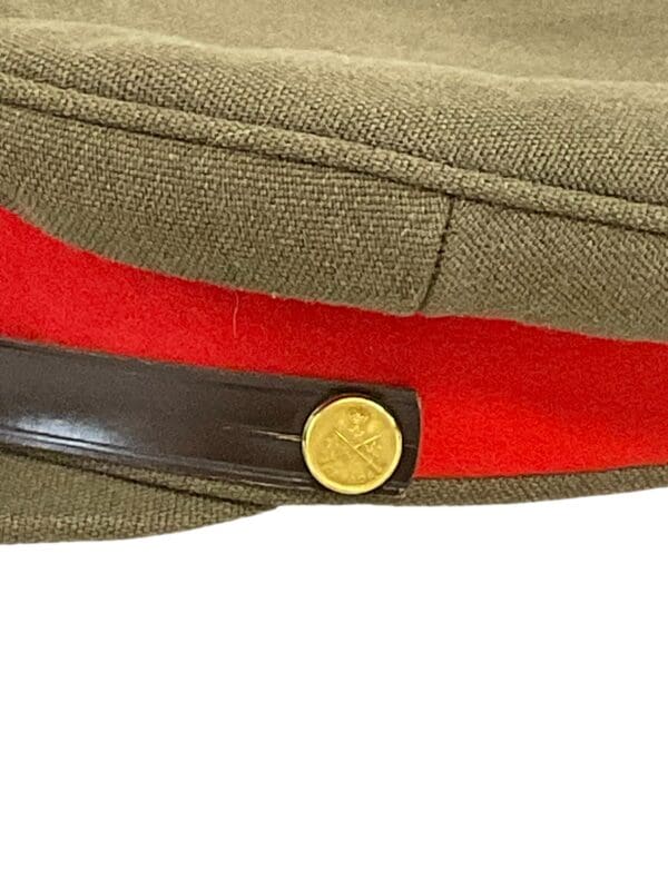 Canadian Army Khaki Brigadier Peaked Cap Hat Size 7 Maker Marked Stokes Cap - Image 7