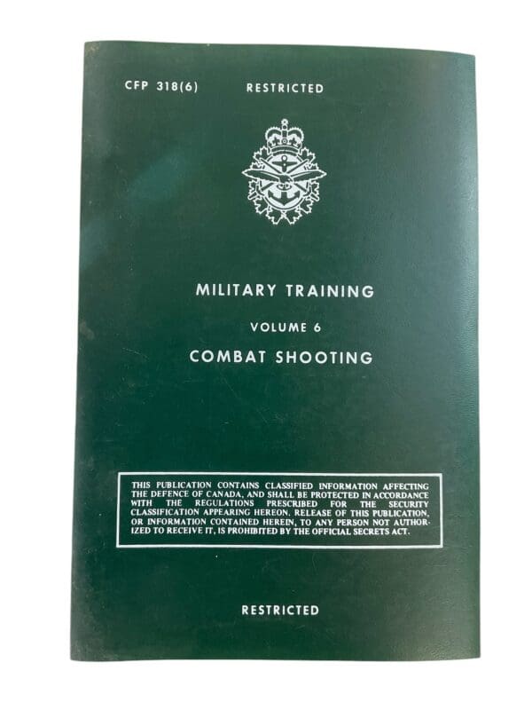 Canadian Forces Combat Shooting Volume 6 1976 Training Manual