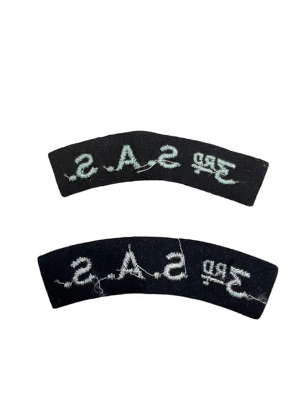 British Rifle 3rd SAS Special Air Service Shoulder Titles Insignia Pair