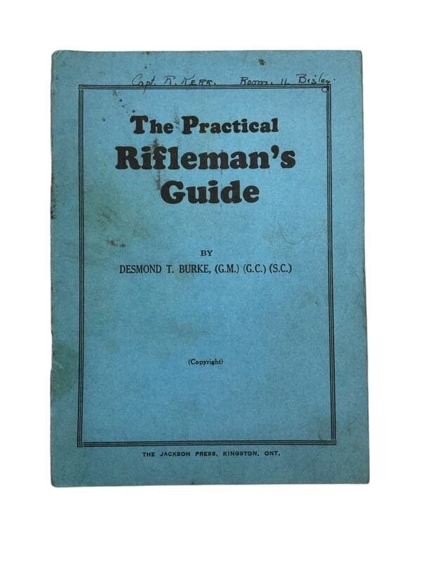 Canadian The Practical Rifleman's Guide Vintage 1932 Manual