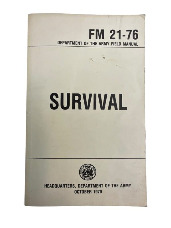 US Army Survival Softcover Reference Book