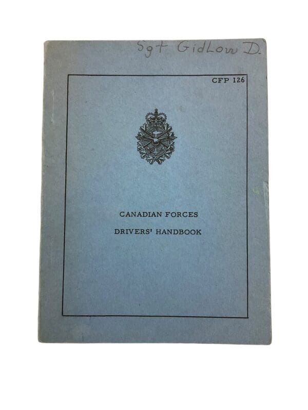 Canadian Forces Driver's Handbook 1967 Training Manual