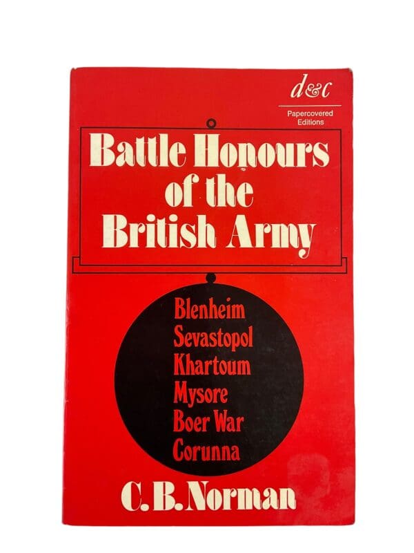 Boer War Battle Honours of the British Army CB Norman Softcover Reference Book