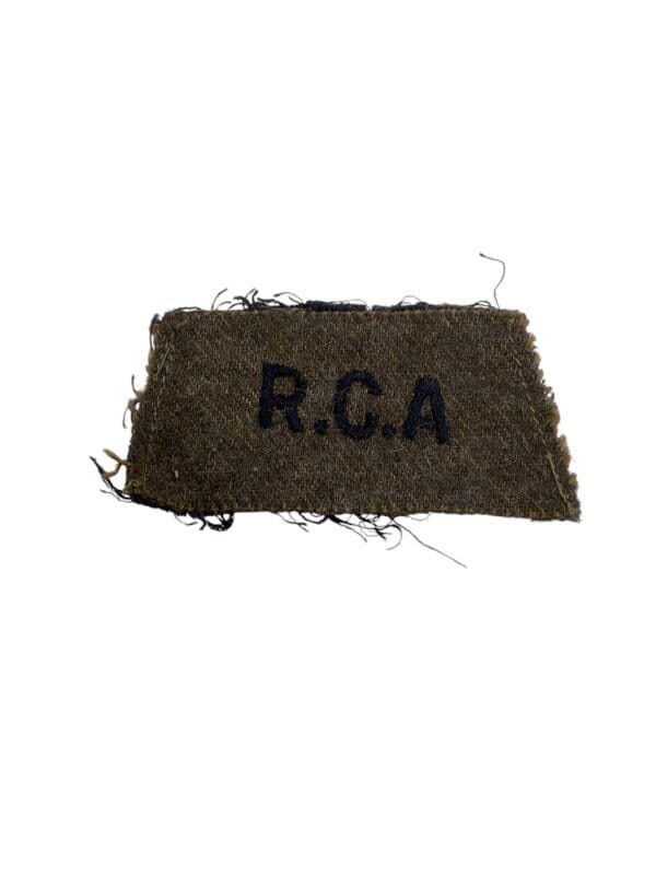 WW2 Canadian RCA Artillery Battledress Slip On Insignia Single