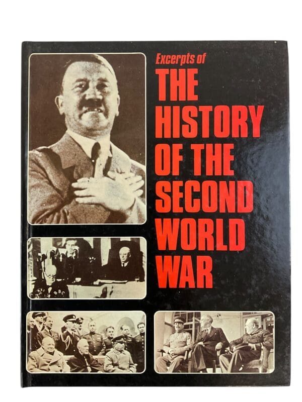 WW2 German US British Excerpts of The History of the Second World War Hardcover Reference Book