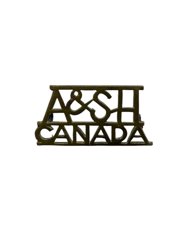 Canadian Argyll and Sutherland Highlanders ASH Shoulder Title Insignia Single