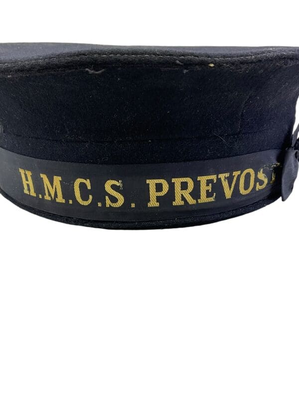 Canadian Navy RCN HMCS Prevost Blue Wool Donald Duck Cap Size 7 1/4