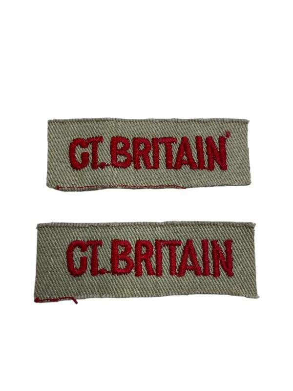 WW2 British RAF Tropical Great Britain Nationality Titles Insignia Pair