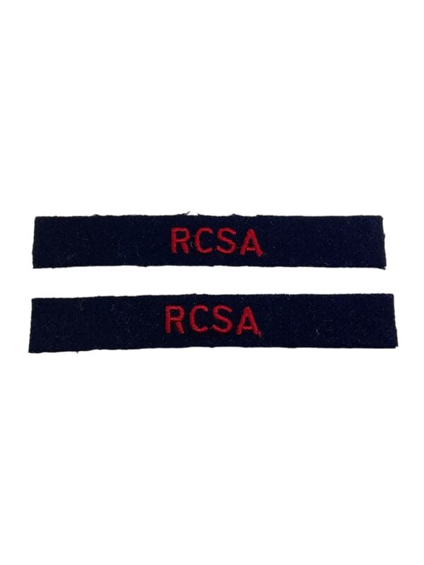 Canadian Forces RCSA School of Artillery Shoulder Titles Insignia Pair