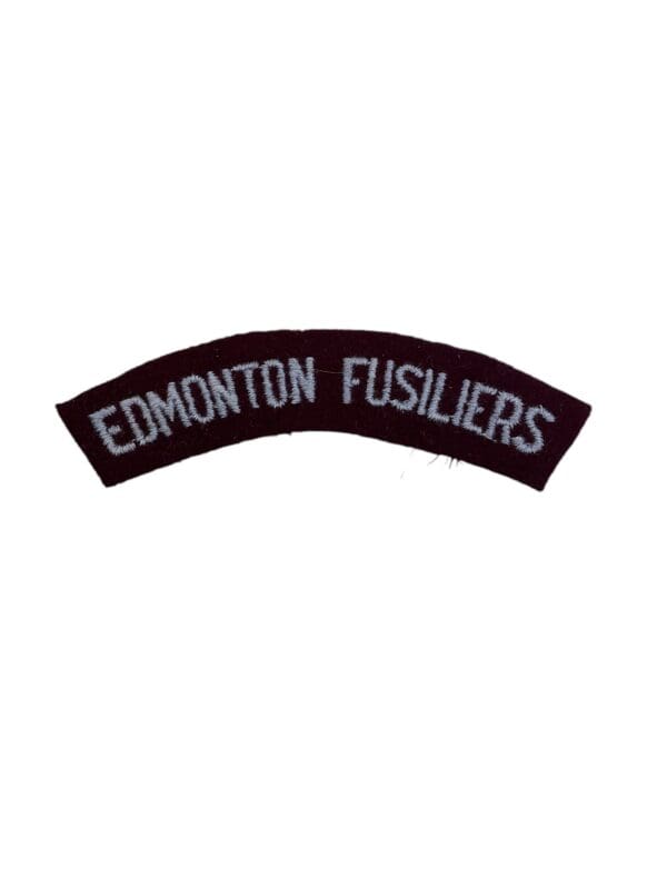 WW2 Canadian Edmonton Fusiliers Shoulder Title Insignia Single