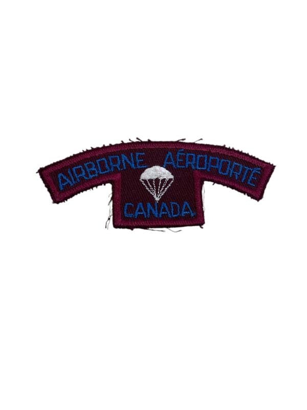 Canadian Forces Airborne Aeroporte Shoulder Title Insignia Single