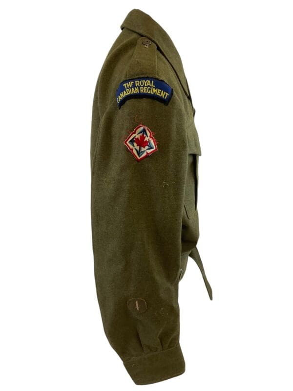 Canadian Korean War RCR Battle Dress Jacket Dated 1951 Named - Image 7