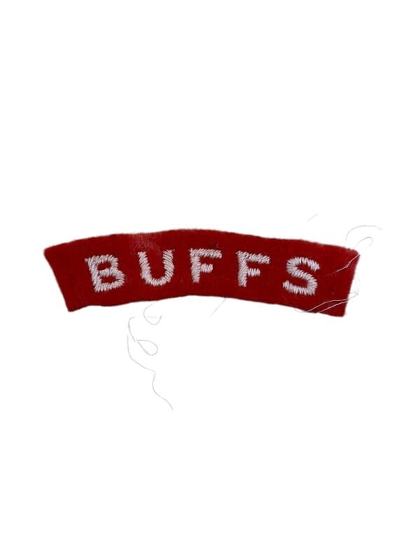 British Buffs Regiment Shoulder Title Insignia Single