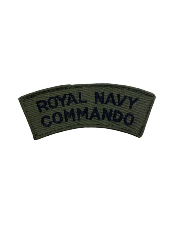 WW2 British Royal Navy Commando OD Green Shoulder Title Single