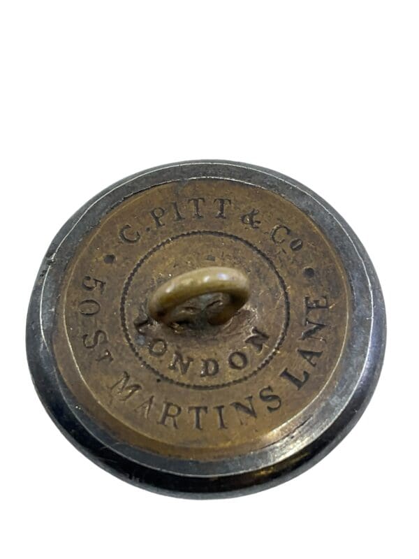 British Victorian Engineers Militia Officers Silvered Large Tunic Button