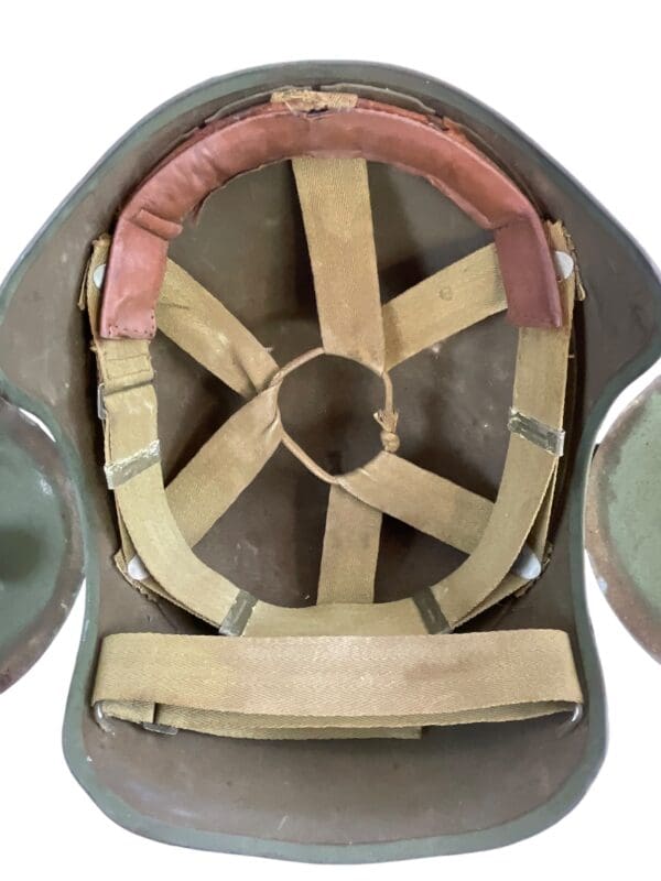 WW2 US USAAF M5 Steel Flak Helmet Complete Named - Image 6