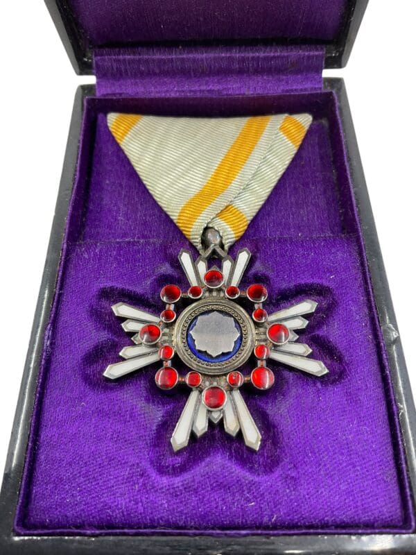 WW2 Japanese Order of the Sacred Treasure 4th Class Medal in Box