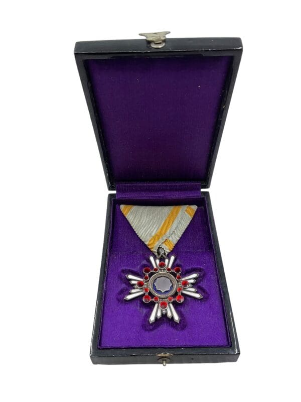 WW2 Japanese Order of the Sacred Treasure 4th Class Medal in Box