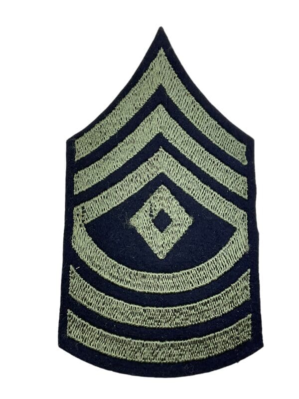 WW2 US Army First Sergeant Rank Sleeve Insignia Embroidered On Wool Single