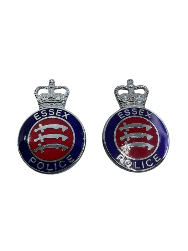 British Essex Police Collars Insignia Pair